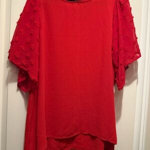 Elegant Red Women's Top - New
